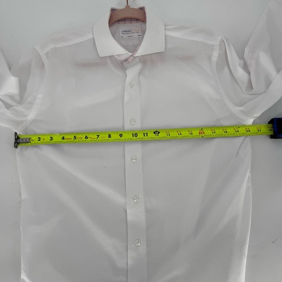 Lorenzo Uomo Solid Roll Up Sleeve Trim Fit Dress Shirt - Picture 6 of 12